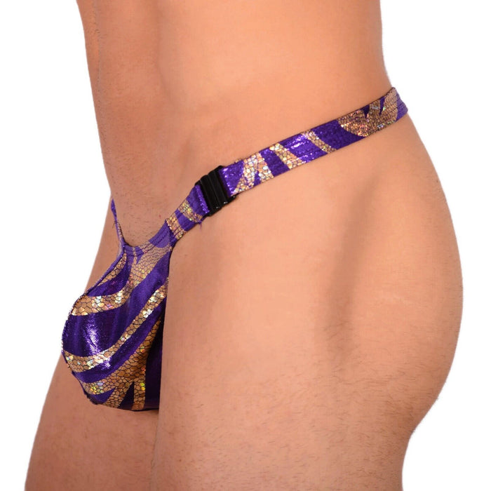 S/M SMU Sensual Detachable Purple and Yellow Thong MX20 34079