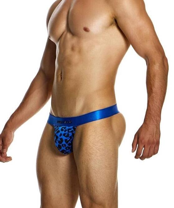 MODUS VIVENDI Leopard Thong Regular Fit T-String Velvet Touch Blue 15411