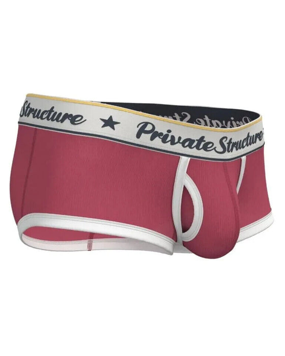 PRIVATE STRUCTURE Classic Boxer Mid-Waist Trunk in Rounge Red 4530 113