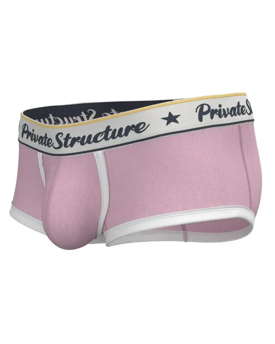 PRIVATE STRUCTURE Classic Boxer Mid-Waist Trunk in Finch Pink 4530 113