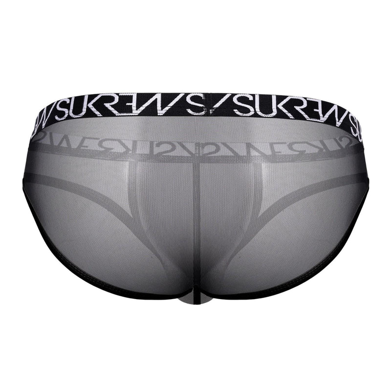 SUKREW Mesh Sheer Low-Rise Brief in Underground Black 8