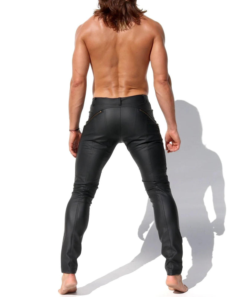 RUFSKIN MORRISON Slim-Fit Lounge Pants Back Yoke Bronze Zipper Matte Black 7