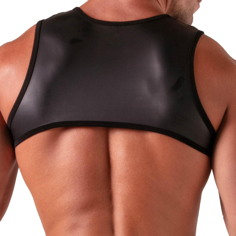 Absolu Male By TOF PARIS Bond*ge Crop-Harness Adjustable Front Lacing Black 4