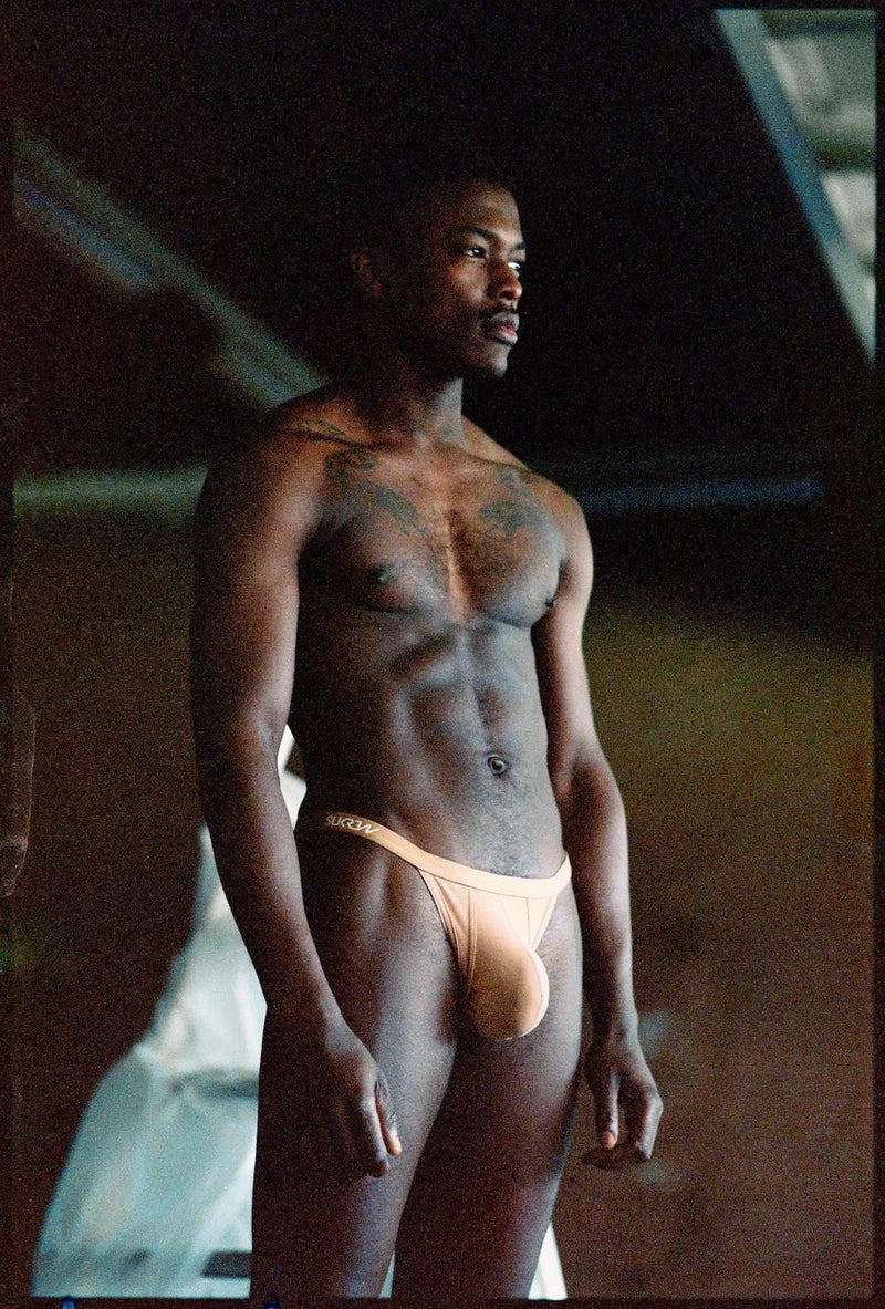 SUKREW Bubble Thong Rounded Cupping Pouch Low-Rise Thongs in Cortado 30