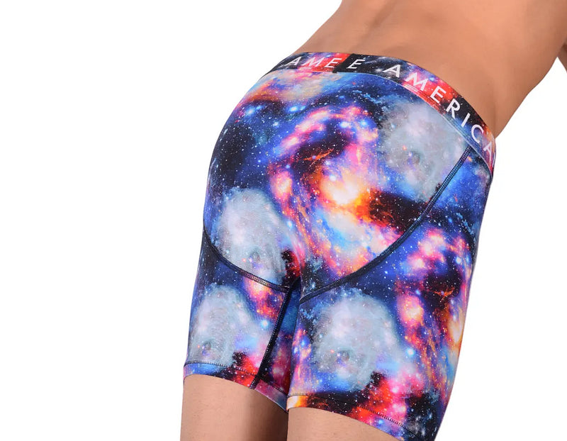 Large New Mens American Eagle Fly Front Boxer Brief Space Stars AE1