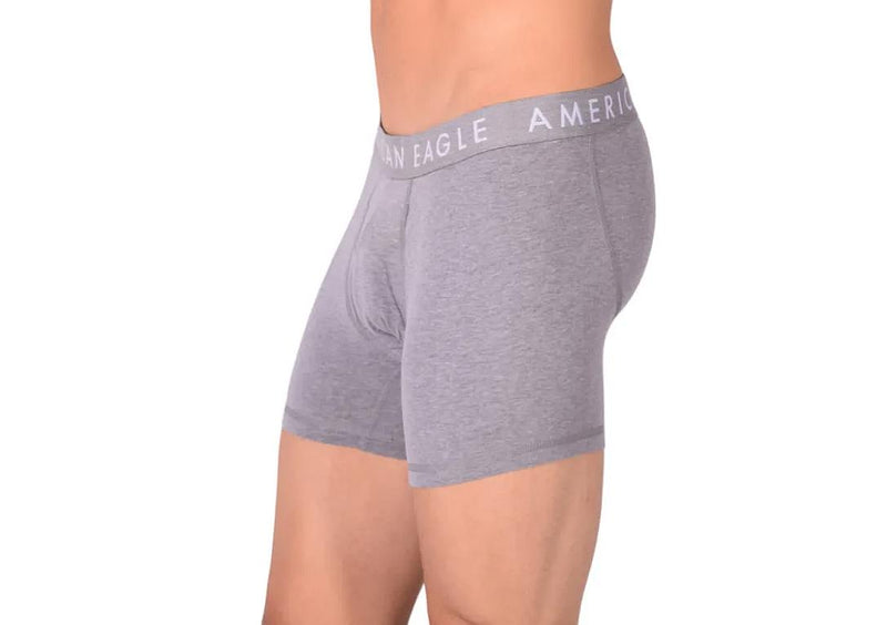 Medium Long Boxer American Eagle Fly Front Boxer Brief Grey AE1