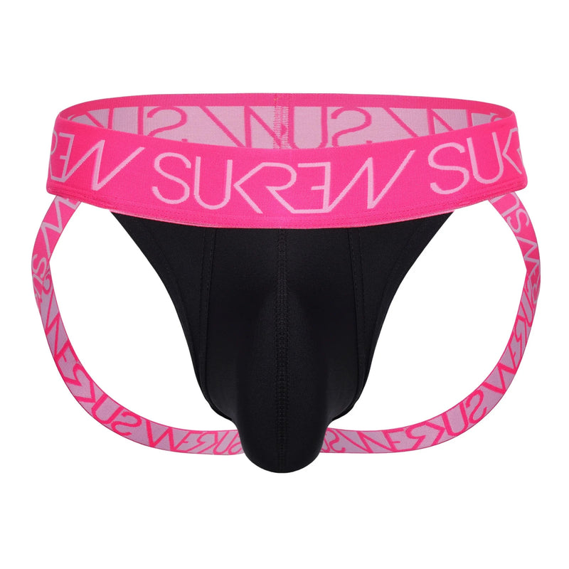 SUKREW Low-Rise Jockstrap Underground Unlined Stretchy Jock in Electric Pink 43