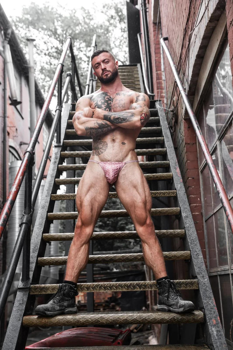 SUKREW Unlined Stretchy G-String With Rounded Cupping Pouch in Diamond 30