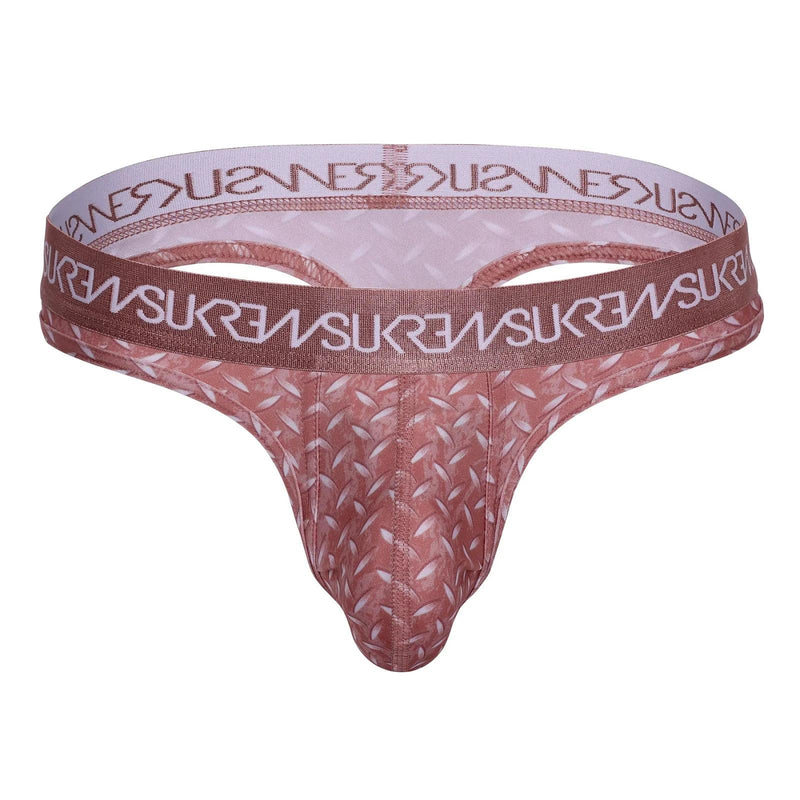 SUKREW Unlined Stretch Classic Thong With Large Contour Pouch in Diamond Pink 30