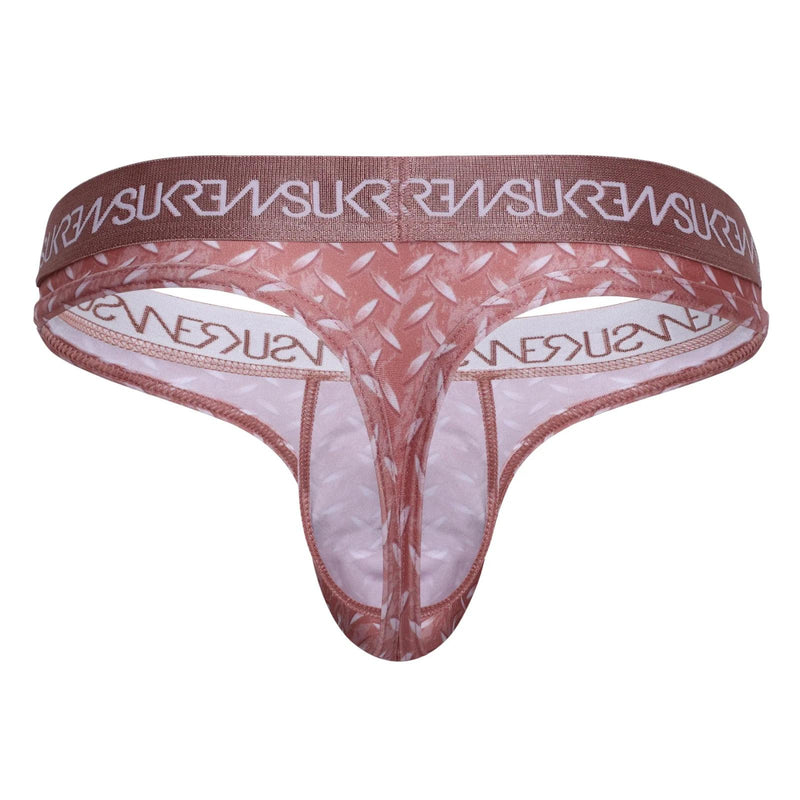 SUKREW Unlined Stretch Classic Thong With Large Contour Pouch in Diamond Pink 30
