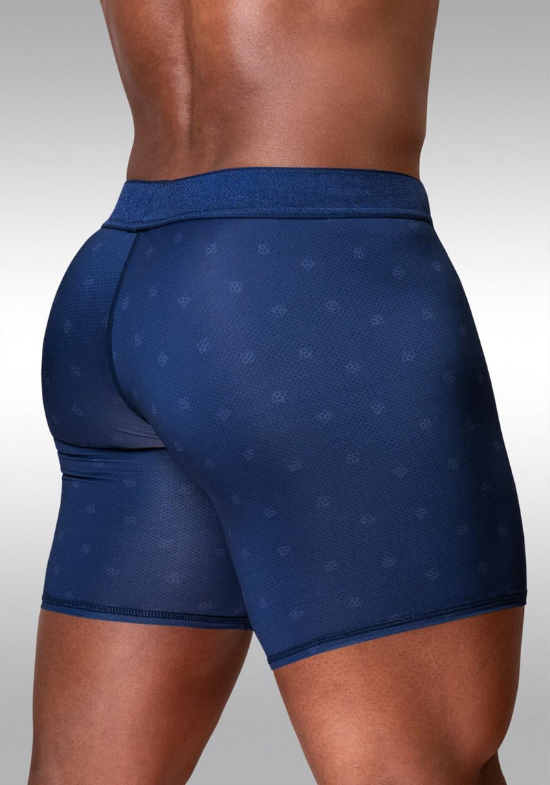 ErgoWear Micro Mesh Long Boxer FEEL SE MidCut Adaptable Pouch Navy Blue 1753 110