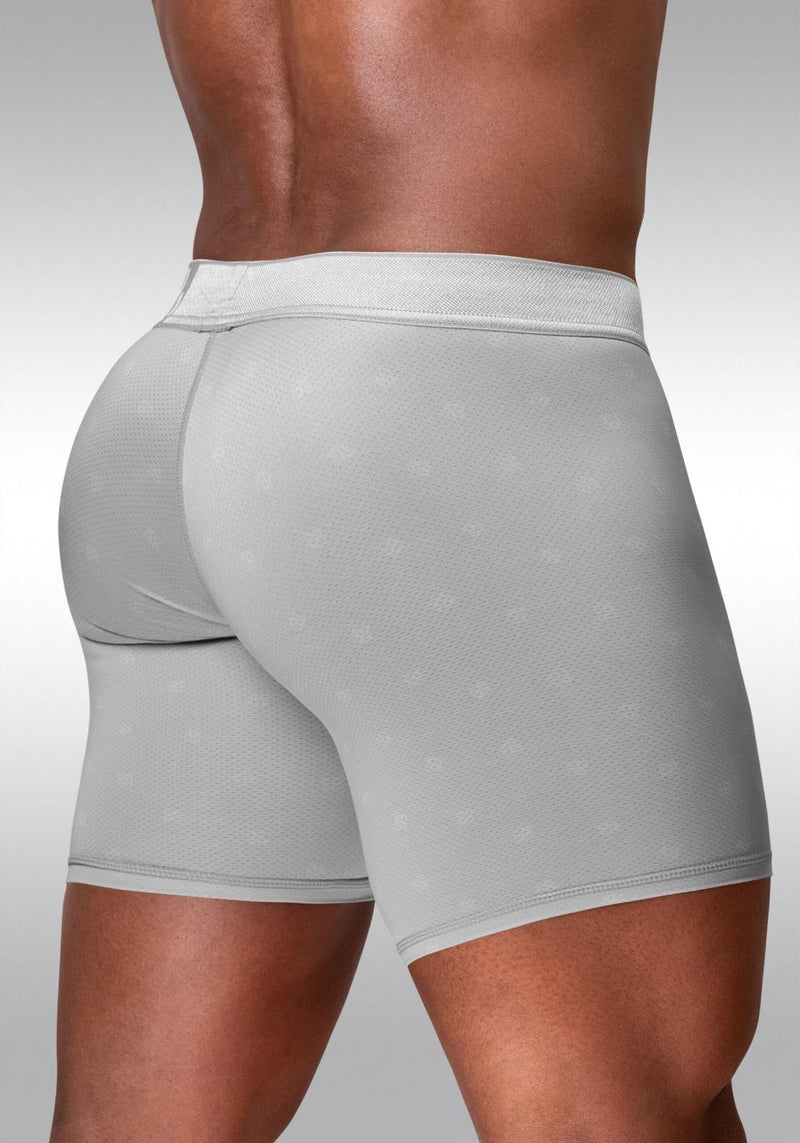 ErgoWear Micro Mesh Boxer Briefs FEEL SE Mid-Cut Long Boxer in Silver 1761 110