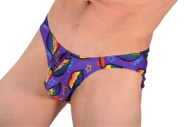 SMU Briefs Pride Mini-Brief Speedo Cut Multi-Colours Lips P02203 H21
