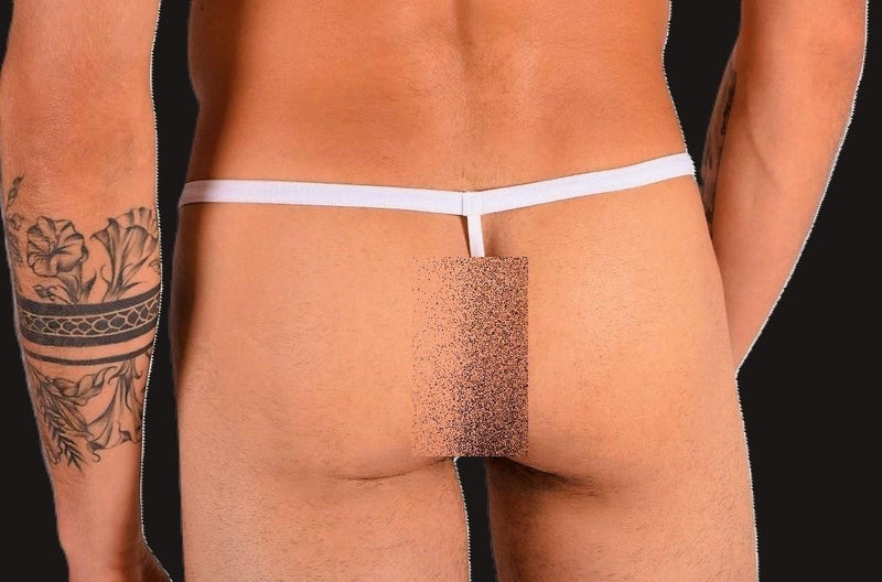 SMU String Collection Skulls Tiny Tanning G-String in White P01014 H01