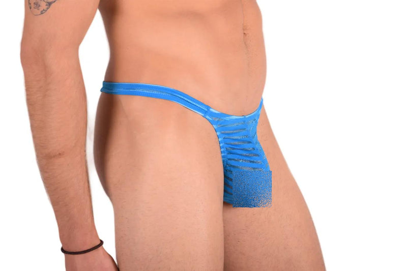 LARGE JJ MALIBU Thong Sheer Turquoise 2