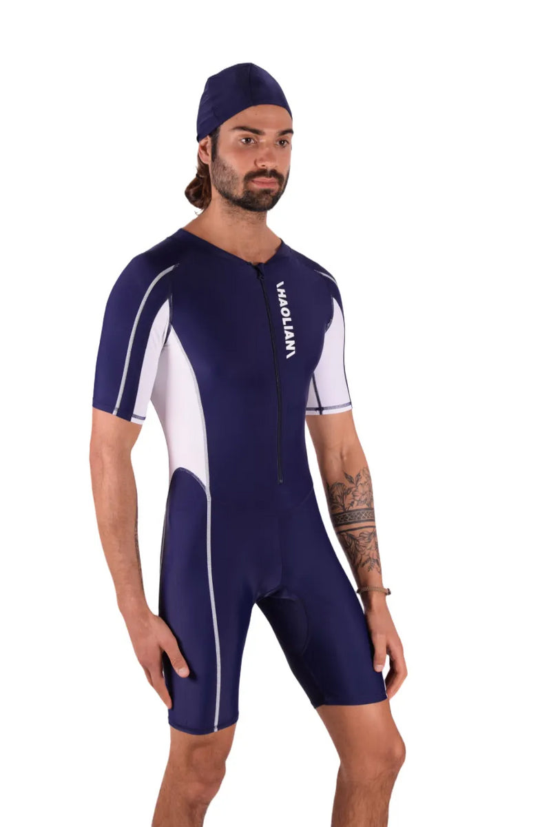 SMU Singlet Competition Swimwear Diving Bodysuit Short Navy 2B