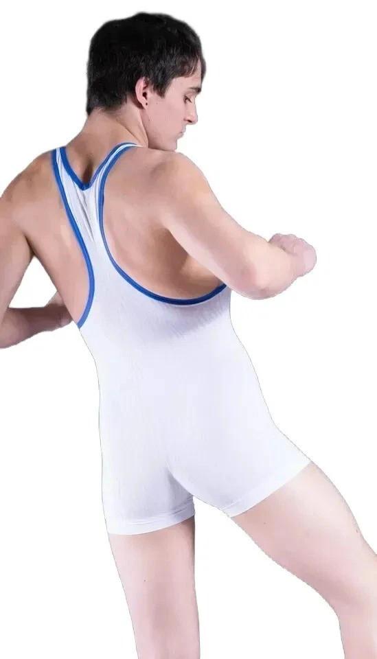 Fankazi Bodysuit Fashion Sheer Singlet White F2001 14