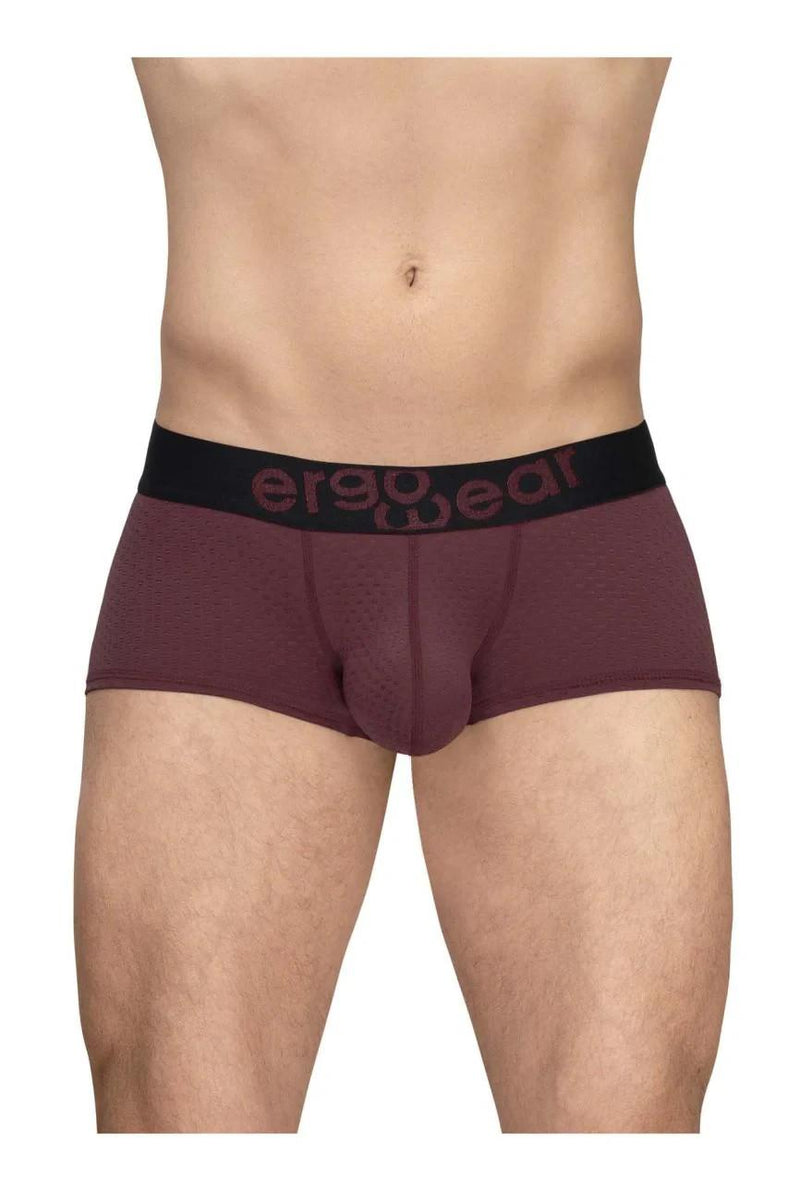 ErgoWear Boxer Trunk MAX Flow Micro-Mesh Boxer Stretch in Burgundy 1795 51