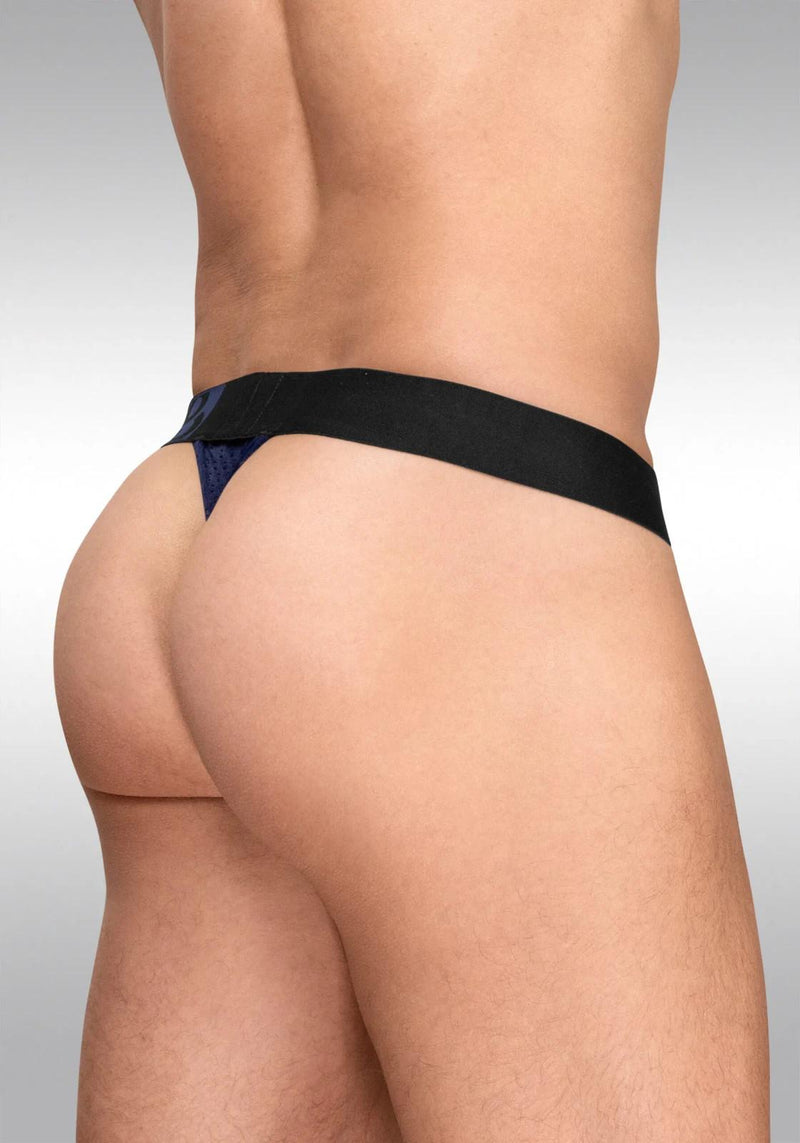ErgoWear Thongs MAX Flow Micro Perforated Mesh G-String in Dark Blue 1789 102