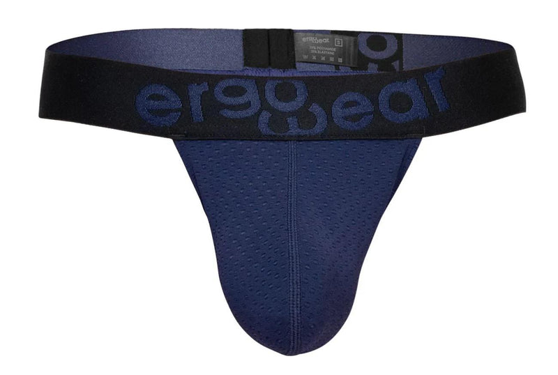ErgoWear Thongs MAX Flow Micro Perforated Mesh G-String in Dark Blue 1789 102