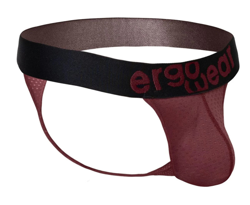 ErgoWear G-String MAX Flow Micro Perforated Mesh Thong in Burgundy 1793 102