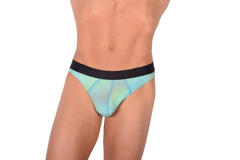 XS Me Undies Thong Sri Lanka Rainbow aqua 28-30'' MX2