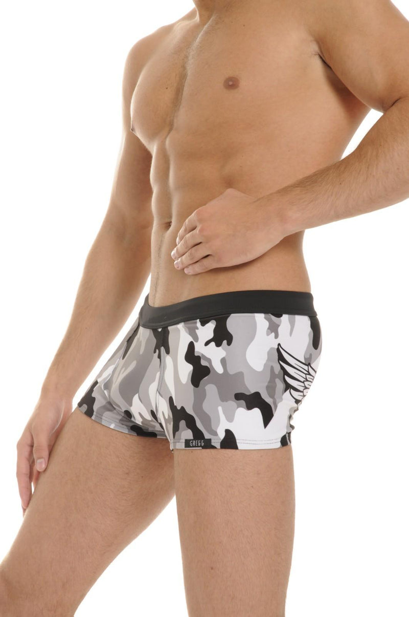 Medium Gregg Homme Solstice Gray Camo Swim Trunk 111036 141