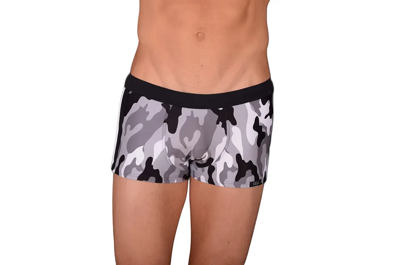 Medium Gregg Homme Solstice Gray Camo Swim Trunk 111036 141