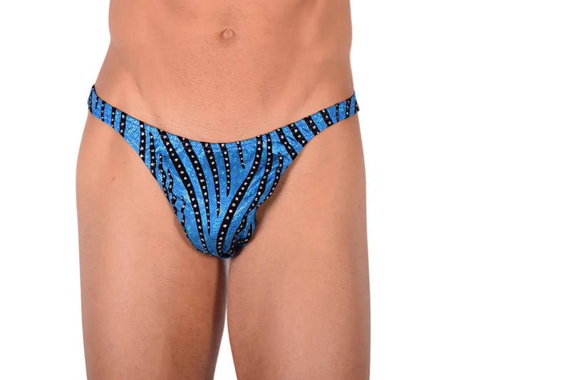 S/M SMU Rhinestones Covered Thong 32164 MX21