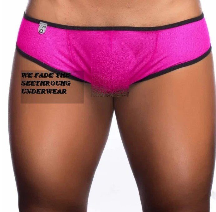 L/XL Mesh Briefs - MOB Malebasics Exotic wear Pink MBL30