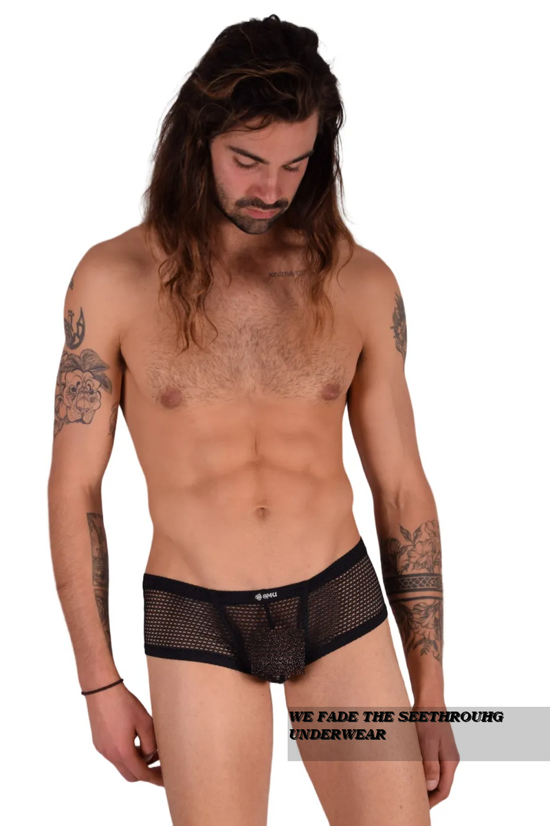 Small SMU Cool Sheer Black boxer Brief 30-32'' MX22 100105
