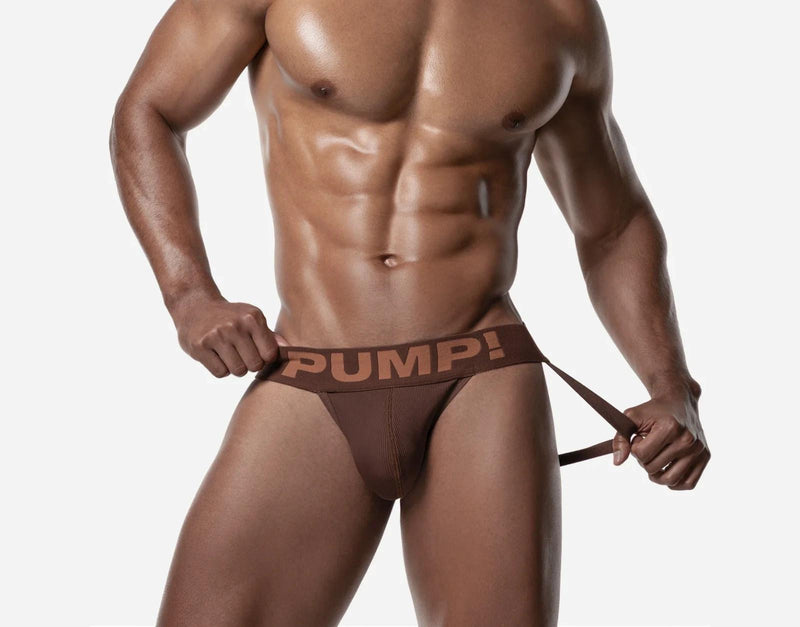 PUMP! Espresso Classic Jockstrap Nylon Rib Cup Stretch Cotton Jock 15098 27