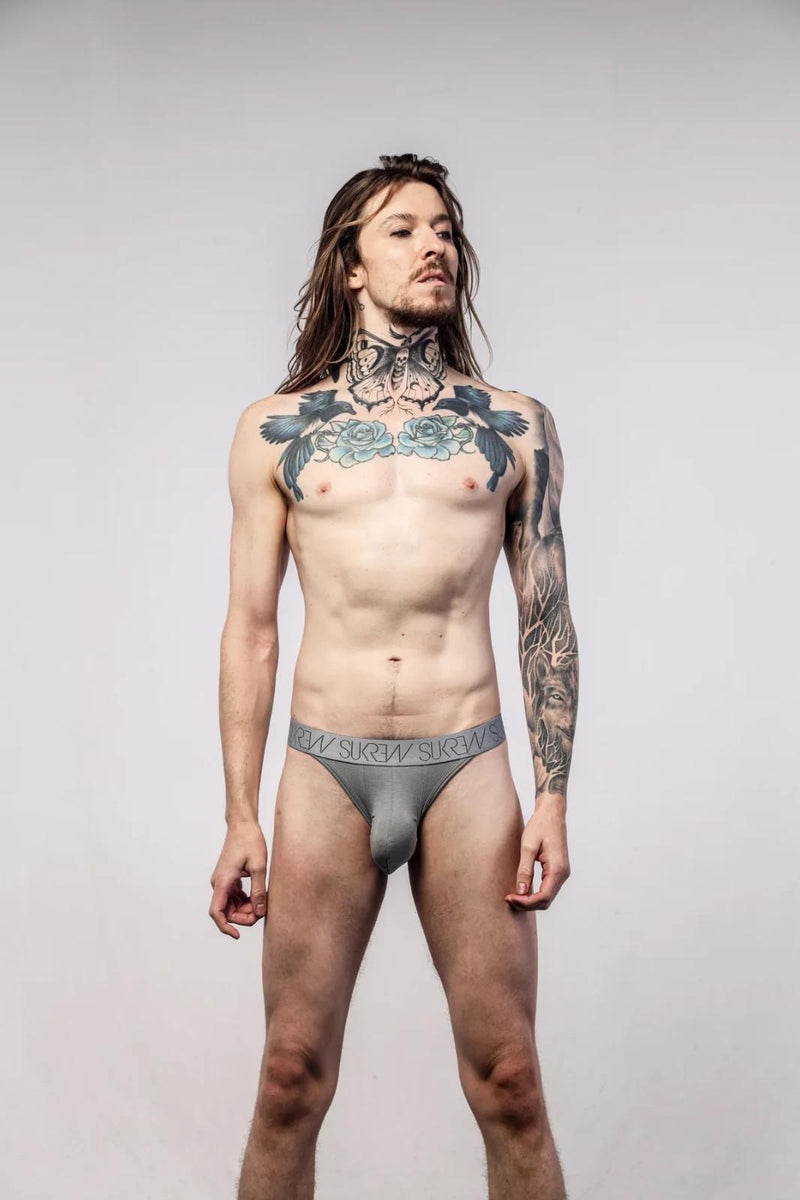 SUKREW High-Cut Tanga Briefs Unlined Stretch With Open Sides in Studio Grey 1