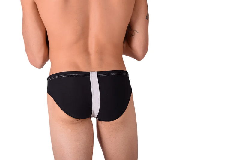 Medium Gregg Homme Swim Brief White Black  MX23 60005