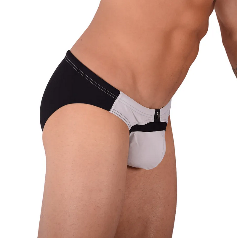Medium Gregg Homme Swim Brief White Black  MX23 60005