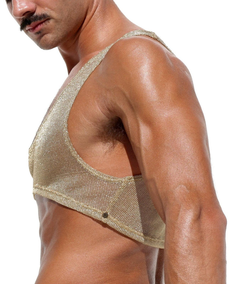 RUFSKIN Tank Top AURA Crop-Top Fine Metallic Gold 87