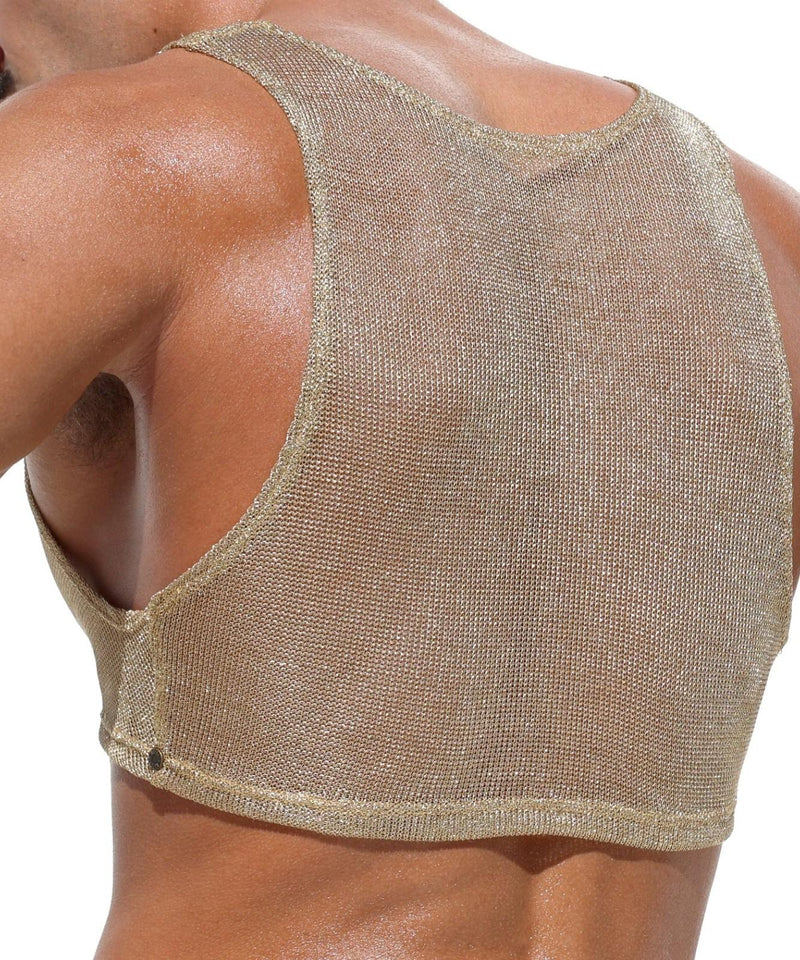 RUFSKIN Tank Top AURA Crop-Top Fine Metallic Gold 87