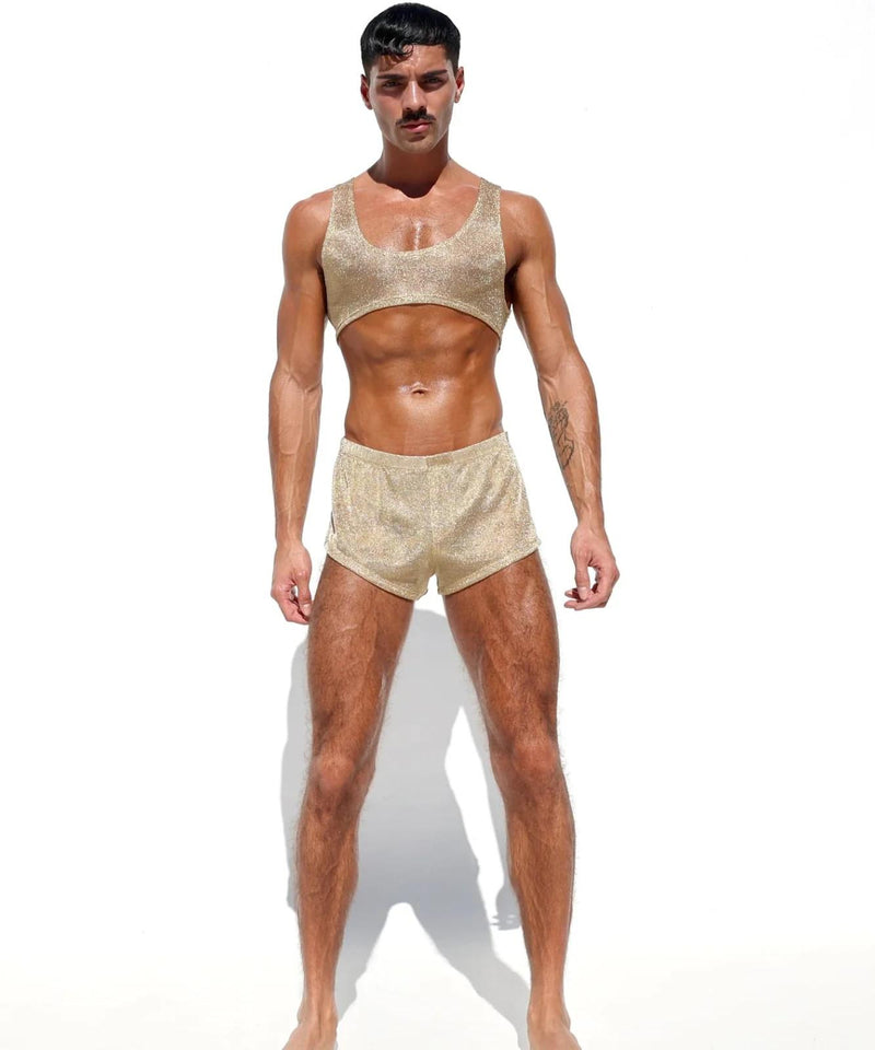 RUFSKIN Tank Top AURA Crop-Top Fine Metallic Gold 87