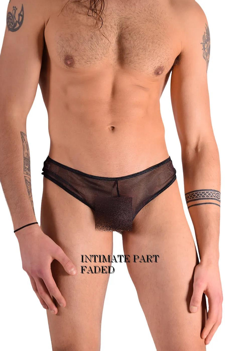 Sweet Male Sheer Thong Lace Black 3034 22C