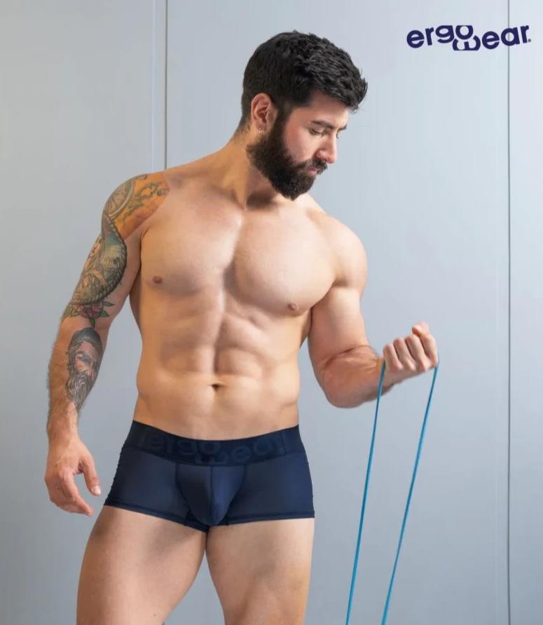 ErgoWear Boxer Trunks MAX Bold SE Satin-Finish WaistBand in Dark Blue 1814 19