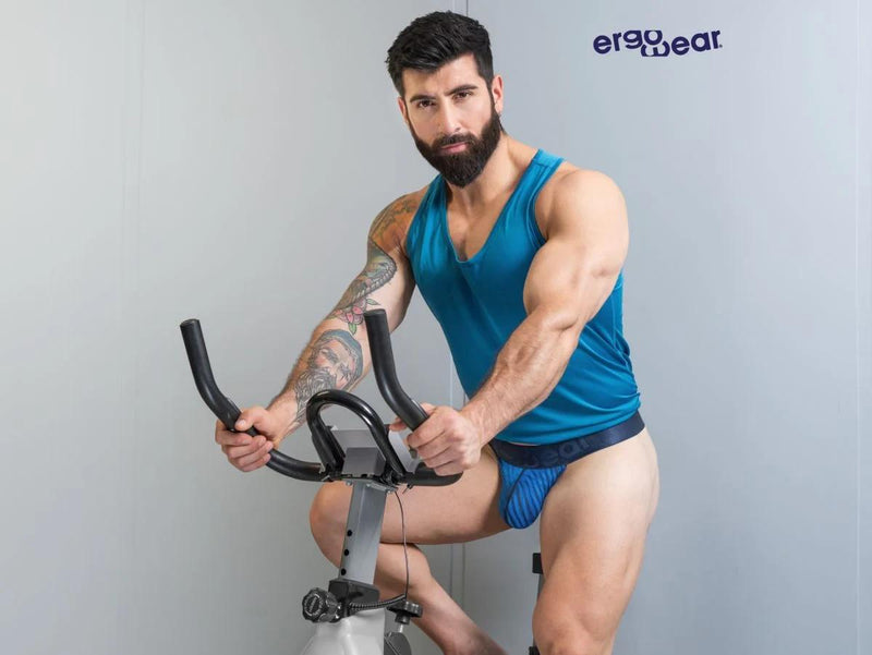ErgoWear Thongs MAX Bold SE Satin Finish Micro-Mesh Thong in Mild Blue 1816 7