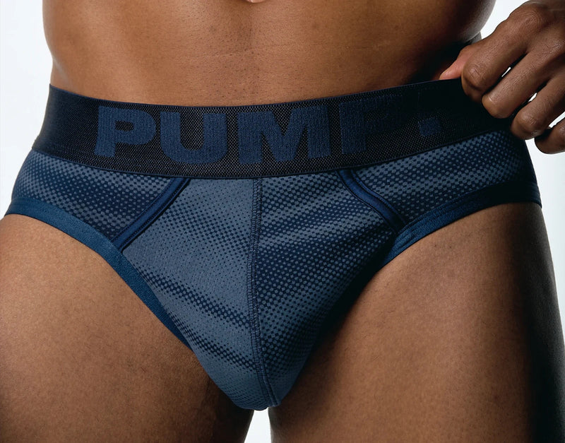 PUMP! Indigo Blue Brief With Woven Back Jacron Cotton Briefs 12087 16