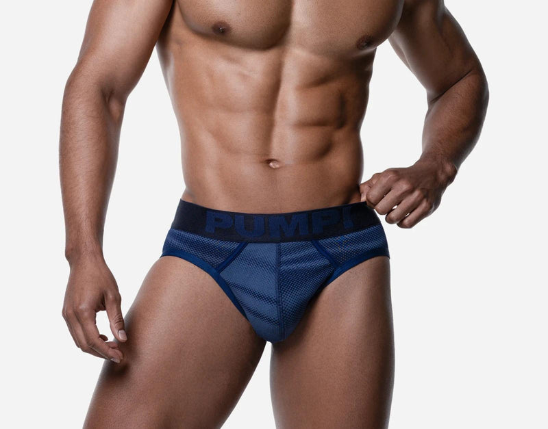 PUMP! Indigo Blue Brief With Woven Back Jacron Cotton Briefs 12087 16