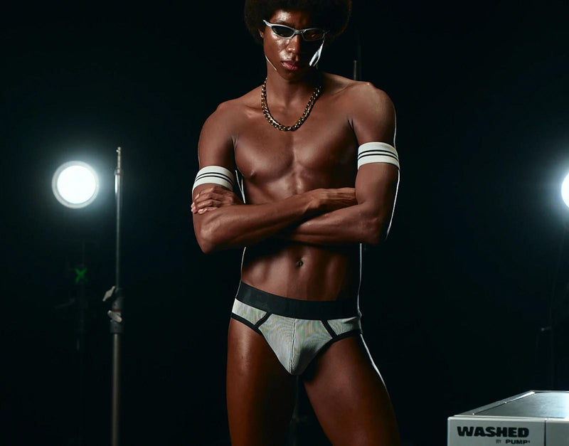 PUMP! Bleach Brief With Woven Back Jacron Ribbed Nylon Cup 12088 16