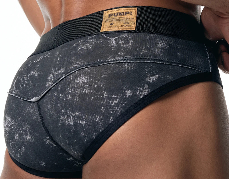 PUMP! Black Washed Cotton Brief 12086 40