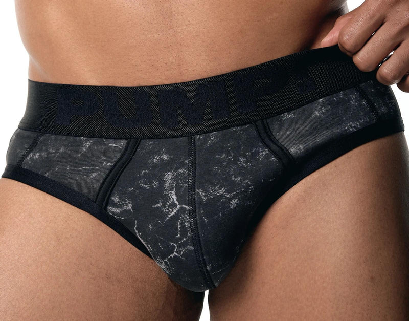 PUMP! Black Washed Cotton Brief 12086 40