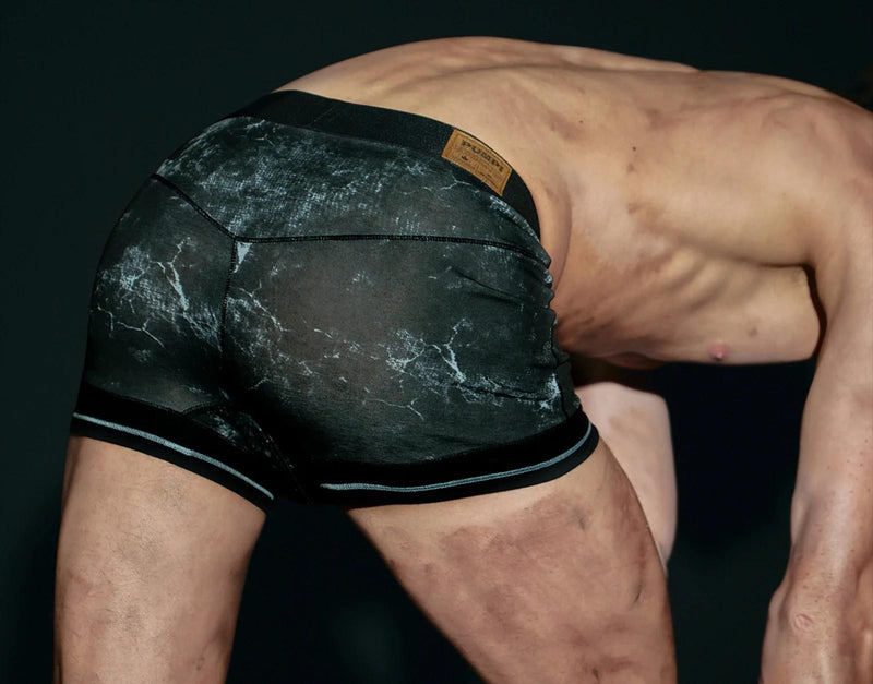 PUMP! Long Boxer Briefs Black Washed Cotton Boxer 11119 40