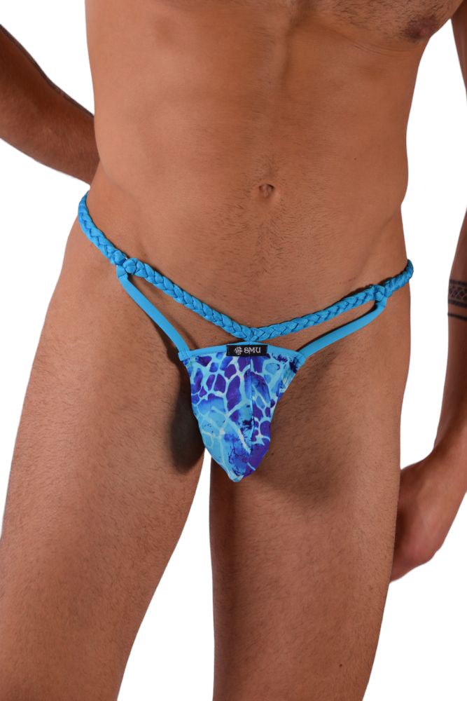 S SMU Sensual Detachable Aqua Blue Thong 33612 MX14