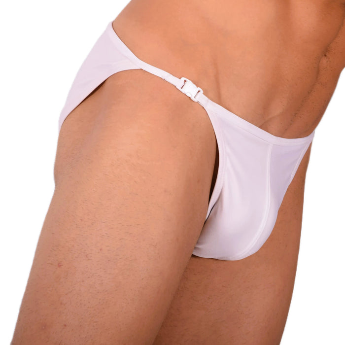 Small  SMU Swim Brief Detacheable White 33801 mx17