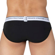 3pcs PRIVATE STRUCTURE Mini Briefs Ether Elements Trio Ash Grey Black 4395 1214